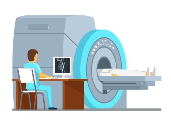 MRI scan and diagnostics. Health  care vector concept